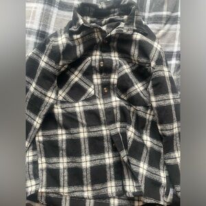 Black and white plaid jacket